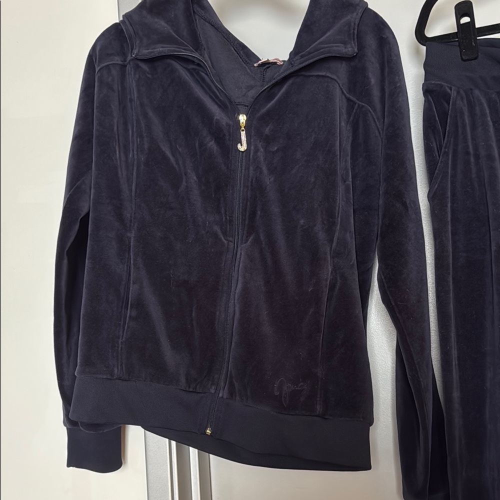 Juicy Couture Blue Velour Jacket